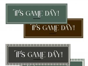 Printable Game Day Banner | Instant Download Sports Party Decoration